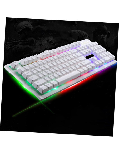 Conjunto Teclado y Ratón USB OSALADI Ergonómico 45x14cm