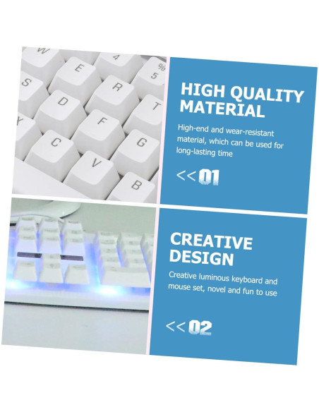 Conjunto Teclado y Ratón USB OSALADI Ergonómico 45x14cm