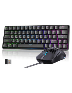 Kit Gaming TMKB M1SE: Ratón Honeycomb y Teclado Mecánico 60%