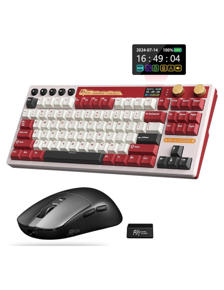 Teclado Inalámbrico RK Royal Kludge M87 + Ratón M3 42000DPI Teclado Inalámbrico RK Royal Kludge M87 + Ratón M3 42000DPI