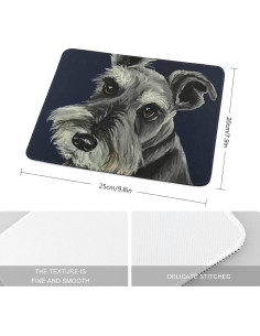 Alfombrilla de Ratón Sedoied Schnauzer 30x25 cm Antideslizante 2