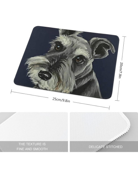 Alfombrilla de Ratón Sedoied Schnauzer 30x25 cm Antideslizante