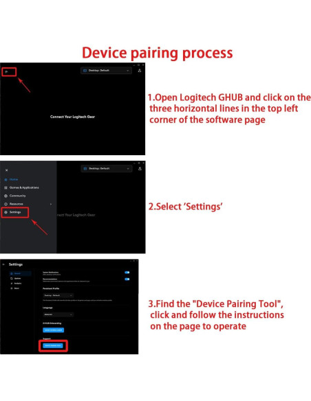 Adaptador Receptor USB Dongle NoirVogel para Logitech G PRO X 60