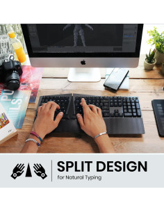 Teclado Mecánico Ergonómico Inalámbrico Perixx PERIBOARD-835 RGB 2