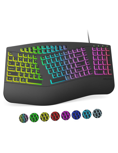 Teclado Ergonómico K1000 MEETION con Retroiluminación RGB