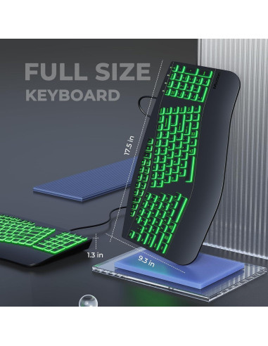 Teclado Ergonómico K1000 MEETION con Retroiluminación RGB