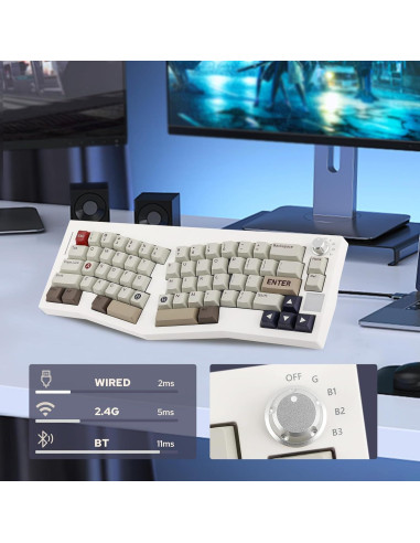 Teclado Mecánico Inalámbrico EPOMAKER Alice 66 - RGB, 4000mAh