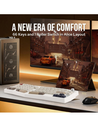 Teclado Mecánico Inalámbrico EPOMAKER Alice 66 - RGB, 4000mAh