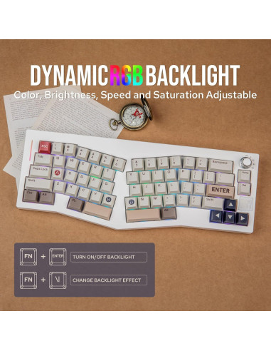 Teclado Mecánico Inalámbrico EPOMAKER Alice 66 - RGB, 4000mAh