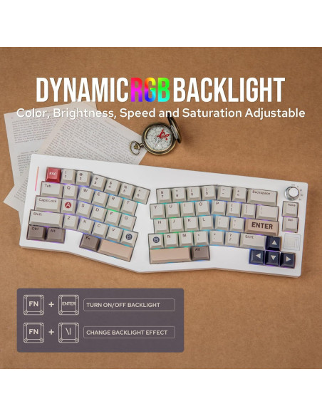 Teclado Mecánico Inalámbrico EPOMAKER Alice 66 - RGB, 4000mAh Teclado Mecánico Inalámbrico EPOMAKER Alice 66 - RGB, 4000mAh