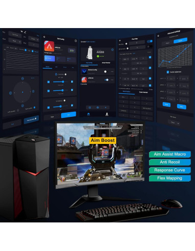 Adaptador de Teclado y Ratón Joso AX200 para PC - Asistencia de Apuntado