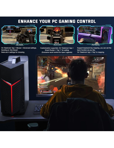 Adaptador de Teclado y Ratón Joso AX200 para PC - Asistencia de Apuntado