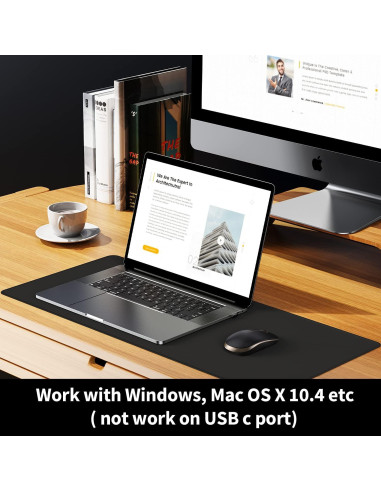 Ratón Inalámbrico Vssoplor Slim 2.4G Negro y Dorado