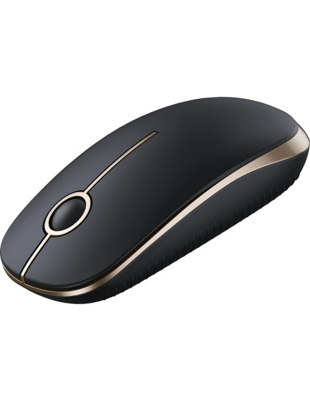 Ratón Inalámbrico Vssoplor Slim 2.4G Negro y Dorado