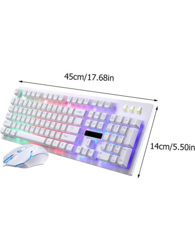 Teclado Mecánico Luminiscente y Ratón Ergonómico DIYEAH
