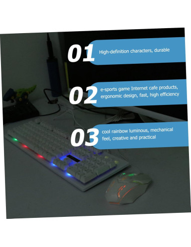 Teclado Mecánico Luminiscente y Ratón Ergonómico DIYEAH