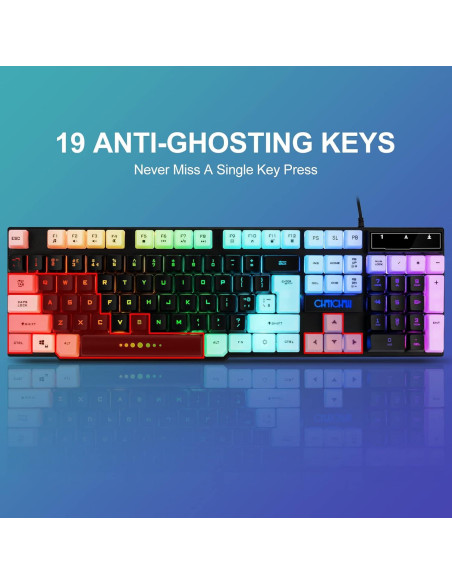 Combo Teclado y Ratón Gaming CHONCHOW USB RGB 104 Teclas Combo Teclado y Ratón Gaming CHONCHOW USB RGB 104 Teclas