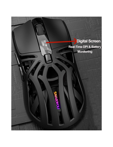 Ratón Gaming Inalámbrico SHARE SUNSHINE 10000 DPI RGB Ergonómico