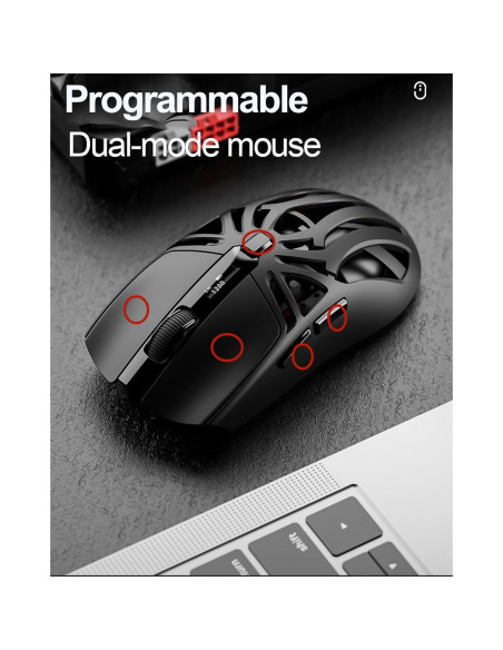 Ratón Gaming Inalámbrico SHARE SUNSHINE 10000 DPI RGB Ergonómico