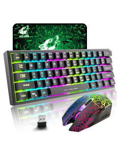 Combo Inalámbrico Teclado y Ratón ZIYOU LANG 61 Teclas RGB