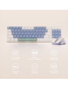 Combo Teclado y Ratón Inalámbrico Redragon BS135 78 Teclas 2