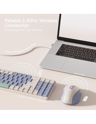 Combo Teclado y Ratón Inalámbrico Redragon BS135 78 Teclas