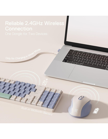 Combo Teclado y Ratón Inalámbrico Redragon BS135 78 Teclas