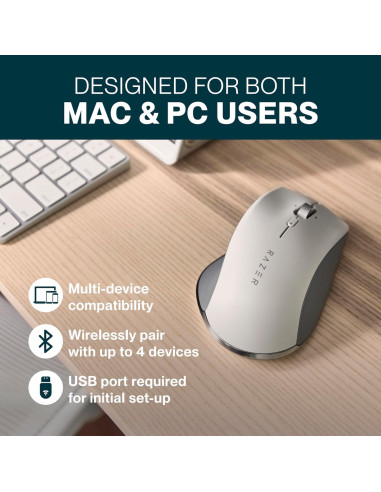 Ratón Ergonómico Bluetooth Humanscale ProClick Blanco 8 Botones