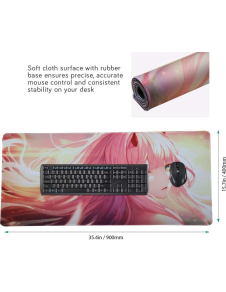 Alfombrilla de Ratón Imegny Extendida 90x40 cm Antideslizante Alfombrilla de Ratón Imegny Extendida 90x40 cm Antideslizante