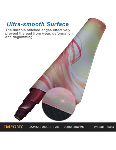 Alfombrilla de Ratón Imegny Extendida 90x40 cm Antideslizante