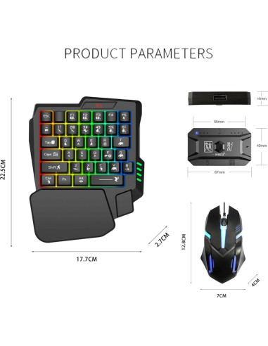 Combo Teclado y Ratón Gamer YOVDA Y1 PRO Retroiluminado