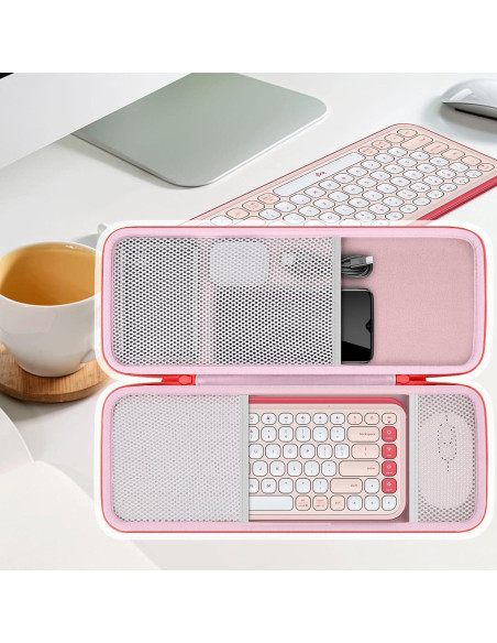 Funda Dura co2CREA para Combo Logitech POP ICON Rosa