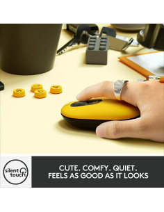 Logitech POP Mouse Inalámbrico Silencioso Amarillo - Personalizable 2