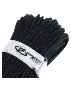 Cuerda de Paracaídas Paracord Planet 550 Nylon 36.58m Negro