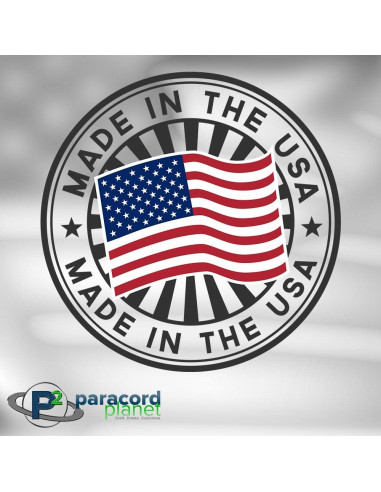 Cuerda de Paracaídas Paracord Planet 550 Nylon 36.58m Negro