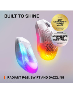 Ratón Gaming Inalámbrico SteelSeries Aerox 3 Fantasma RGB 68g 2