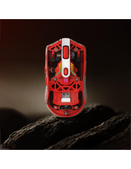 Ratón Gaming Inalámbrico MKETECH Transparente RGB DPI Ajustable