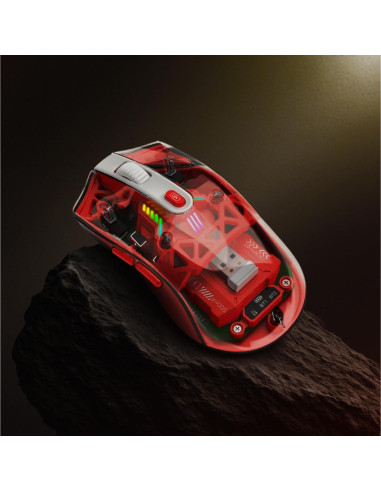 Ratón Gaming Inalámbrico MKETECH Transparente RGB DPI Ajustable