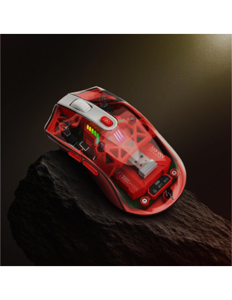 Ratón Gaming Inalámbrico MKETECH Transparente RGB DPI Ajustable