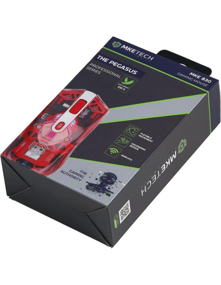 Ratón Gaming Inalámbrico MKETECH Transparente RGB DPI Ajustable