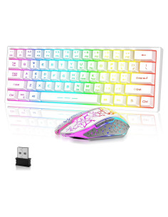 Combo Inalámbrico Teclado y Ratón A.JAZZ T61 RGB 61 Teclas
