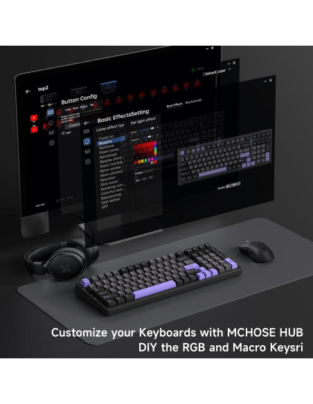 Teclado Mecánico Inalámbrico MCHOSE G98 PRO RGB 99 Teclas
