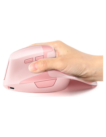 Ratón Ergonómico Inalámbrico seenda Rosa Vertical Recargable
