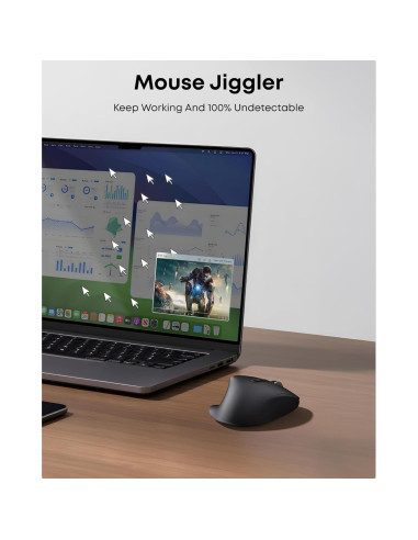 Ratón Ergonómico Recargable Ghajz 4800DPI Inalámbrico 3 en 1