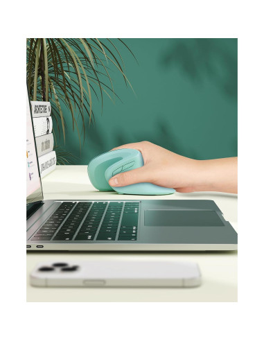 Ratón Vertical Ergonómico seenda Bluetooth + USB Verde Menta