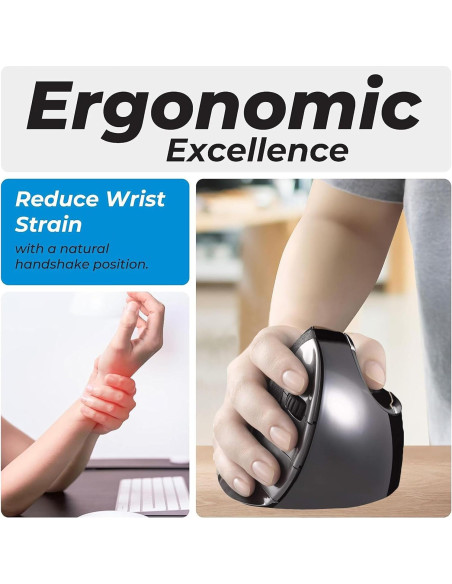 Ratón Vertical Ergonómico Evoluent VMDLW para Mano Izquierda