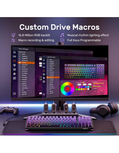 Teclado Mecánico AULA F98 RGB Bluetooth/USB-C 99 Teclas