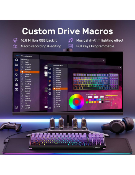 Teclado Mecánico AULA F98 RGB Bluetooth/USB-C 99 Teclas