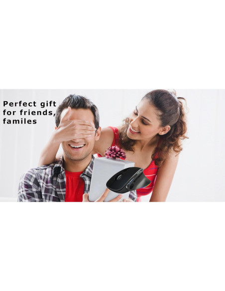 Ratón Ergonómico Vertical SHARE SUNSHINE Bluetooth USB Negro