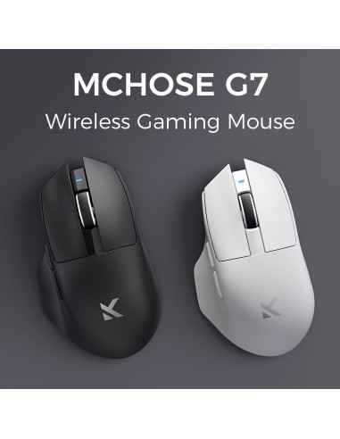 Ratón Inalámbrico Ergonómico MCHOSE G7 12K DPI Blanco